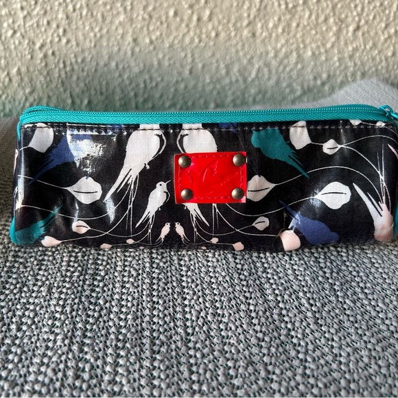Bird print makeup bag and pencil case bags new NWOT - Picture 3 of 9